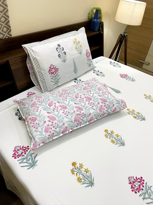 Mughal Garden 400TC 100% Cotton Bedsheet Set