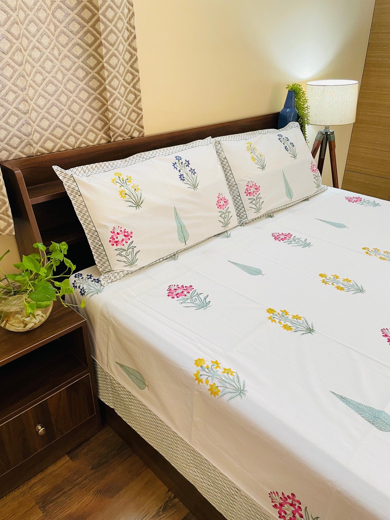 Mughal Garden 400TC 100% Cotton Bedsheet Set